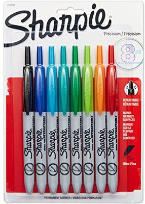 Sharpie Retractable Ultra Fine Point Permanent Markers, 8 Colored Markers (1742025)
Sharpie Retractable Ultra Fine Point Permanent Markers, 8 Colored Markers (1742025)