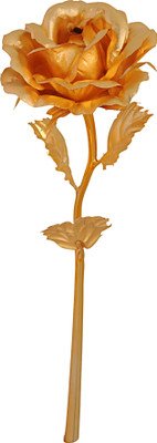 24kt Nainaqsh Gold Rose Artificial Flower(25 inch, Pack of 1)