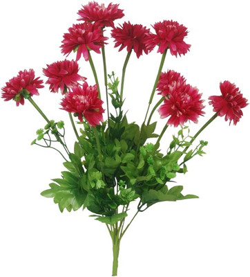 Orchard Pink Marigold Artificial Flower(17 inch, Pack of 1)
