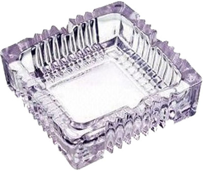 Shree Shop Clear Glass Ashtray(Pack of 1)