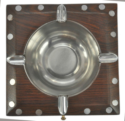 Artist Haat Wood Handicraft Cum Cigarette Drawer Handmade Brown Wood Ashtray(Pack of 1)