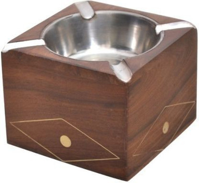 Onlineshoppee Brown Wood Ashtray(Pack of 1)