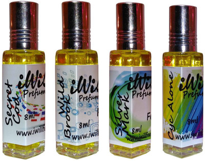 iwill Premium Secret Cod, Wild Brook, Silver Mark, Cyc Alone Non Alcoholic Fancy Perfume 32 ml Pack Floral Attar(Fruity)
iwill Premium Secret Cod, Wild Brook, Silver Mark, Cyc Alone Non Alcoholic Fancy Perfume 32 ml Pack Floral Attar(Fruity)