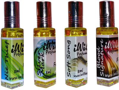iwill Premium Nie Thief, Silver Mark, Soft Song, Blood Signature Non Alcoholic Fancy Perfume 32 ml Pack Floral Attar(Musk Arabia)
iwill Premium Nie Thief, Silver Mark, Soft Song, Blood Signature Non Alcoholic Fancy Perfume 32 ml Pack Floral Attar(Musk Arabia)