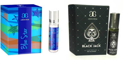 Arochem Blue star Black Jack Combo Floral Attar(Amber)