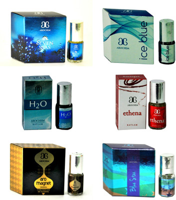 Arochem Ethena Magnet IceBlue BlueStar SevenSeas H2O Floral Attar(Musk Arabia)