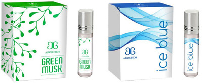 Arochem Green musk Ice Blue Combo Floral Attar(Musk)