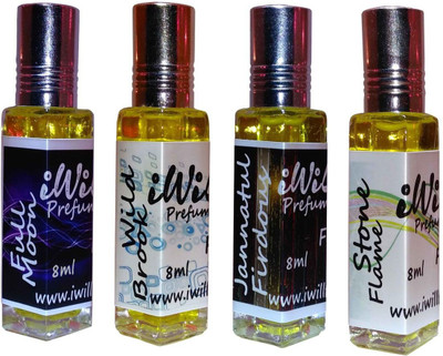 iwill Premium Full Moon, Wild Brook, Jannat ul Firdous, Stone Flame Non Alcoholic Fancy Perfume 32 ml Pack Floral Attar(Gold Musk)
iwill Premium Full Moon, Wild Brook, Jannat ul Firdous, Stone Flame Non Alcoholic Fancy Perfume 32 ml Pack Floral Attar(Gold Musk)