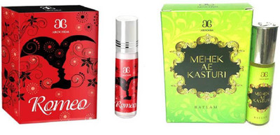 Arochem Romeo Mahek Ae Kasturi Combo Floral Attar(Amber)