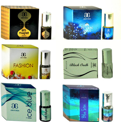 Arochem Magnet IceBlue BlueStar SevenSeas Fashion BlackOudh Floral Attar(Musk Arabia)
Arochem Magnet IceBlue BlueStar SevenSeas Fashion BlackOudh Floral Attar(Musk Arabia)