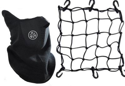 NI Marketing 1 Neck Warm Half Face Mask, 1 Bungee Net Combo