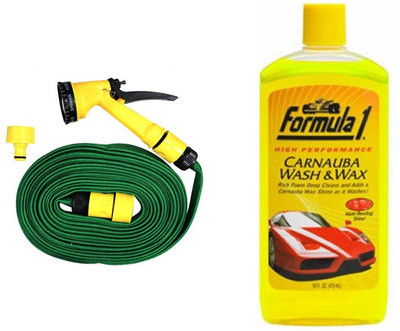 Formula 1 1 Car Bike Carnauba Wash&Wax Shampoo-473ml, 1 Pressure Washing Gun Combo
Formula 1 1 Car Bike Carnauba Wash&Wax Shampoo-473ml, 1 Pressure Washing Gun Combo
