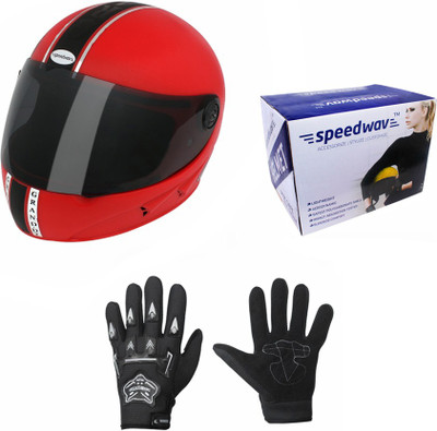 Speedwav 1 Helmet, 1 Riding Gloves Combo