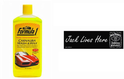 Formula 1 1 Combo Of Car Bumper Sticker-JACK LIVES HERE, 1 Formula1 Carnauba Shampoo (473ml) Combo
Formula 1 1 Combo Of Car Bumper Sticker-JACK LIVES HERE, 1 Formula1 Carnauba Shampoo (473ml) Combo