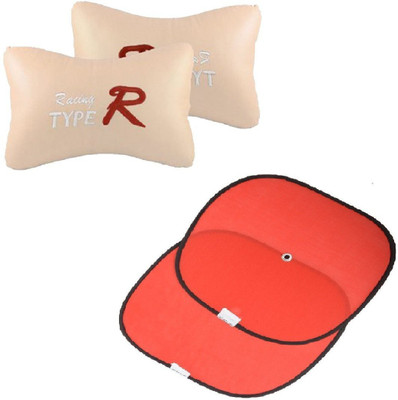 Auto Car Winner 1 Pair of Car Cushion, Car Sun shades(set of 4) Combo