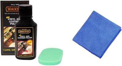 Waxpol 1 Car Vinyl Leather and Dashboard Polish 125gm, 1 Microfiber Cloth Combo
Waxpol 1 Car Vinyl Leather and Dashboard Polish 125gm, 1 Microfiber Cloth Combo