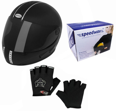 Speedwav 1 Helmet, 1 Riding Gloves Combo