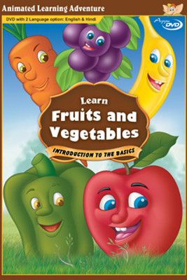 Learn Fruits And Vegetables (Bilingual - English & Hindi)(DVD Hindi)