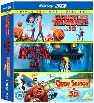 Cloudy With A Chance Of Meat Ball / Monster House / Open Season 3D(Blu-ray English)