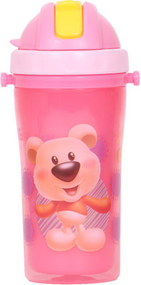 N&M Insulated Straw Bottle (Pink)-Pooh - 340 ml(Pink)