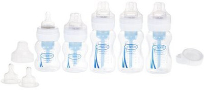 Dr. Brown's Natural Flow Wide Neck Newborn Feeding Set - 145 ml(Blue, White)