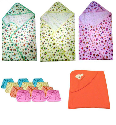 Big Bear Gift Set Wrappers Nappies Blanket(Multicolor)