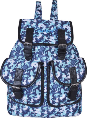 JustGear Backpack-JG_101_White 20 L Backpack(White, Blue), White and blue