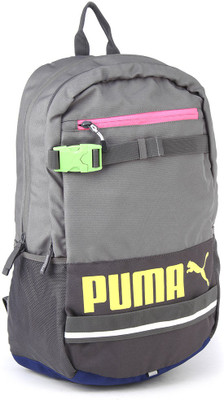 Puma Backpack(Grey, Blue), Dark shadow-sprint package