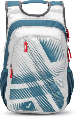 Skybags Backpack(White, Green)