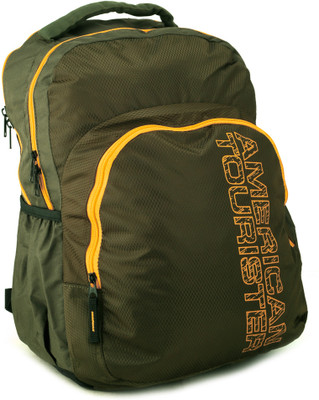 American Tourister Code 01 Backpack(Green, Yellow), Olive and yellow