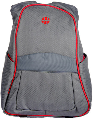 Harissons O2 REV 17 L Small Laptop Backpack(Grey, Red)