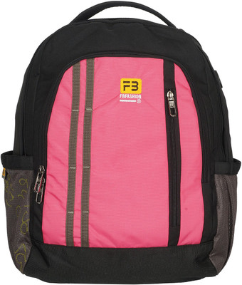 FB Fashion SB-104 24 L Backpack(Pink, Black), Pink and black