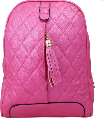 Super Drool Pink Quilted Designer Backpack (7 Litres) 7 L Backpack(Pink)