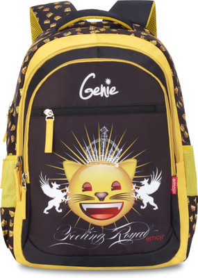 Genie Emoji 32 L Backpack(Multicolor), Black