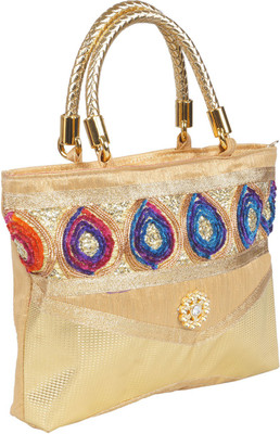Pretty Krafts Designer Shoulder Bag(Gold, 5 L)