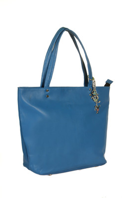 India Unltd Blue P.U. Tote Bag IULBG01TOT Shoulder Bag(Blue, 5 L)
