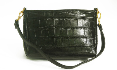 Escue Black Sling Bag Sling Bag(Black, 5 inch)