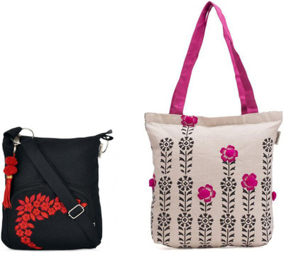 Pick Pocket Combo of Accure tote with black prints and pompom balls with Black Small Sling Bag School Bag(Black, 5 inch)
Pick Pocket Combo of Accure tote with black prints and pompom balls with Black Small Sling Bag School Bag(Black, 5 inch)