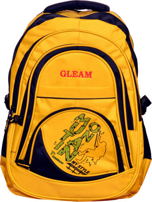 Gleam 0109FGH Waterproof School Bag(Yellow, 17 inch)