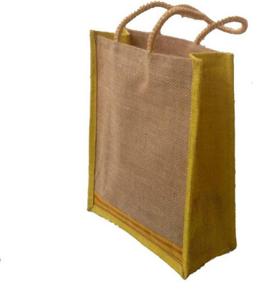 Jute Udyog JUL1012 Waterproof Lunch Bag(Yellow, Khaki, 5 L)