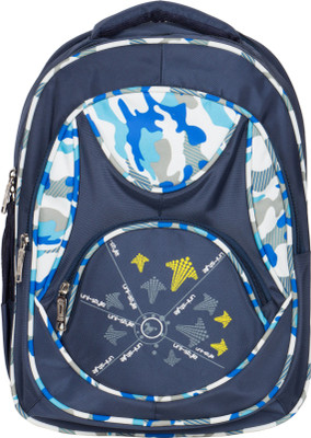 Uxpress Bright printed blue smart and trendy school bag for boys and girls Waterproof School Bag(Blue, 20 L)