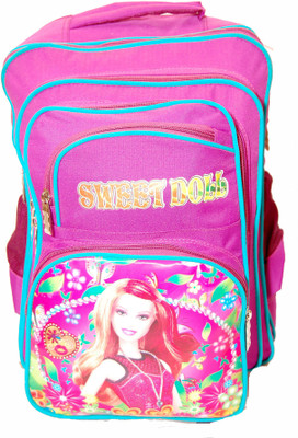 ZEST Doll Printed Waterproof School Bag(Purple, 20 L)