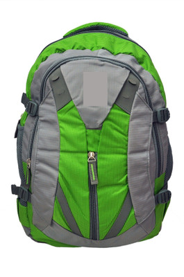 NoVowels Ankur Polyster School College bags Green and Gray 35 L Backpack(Multicolor)