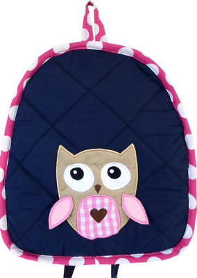 Little Pipal Whoo Loves You Toddler Blue Backpack(Blue, 11 inch)