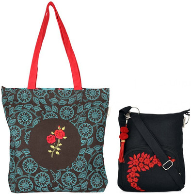 Pick Pocket Combo of Rama Roase Embrodiered Shopper Bag with Black Small Sling Bag School Bag(Black, 5 inch)
Pick Pocket Combo of Rama Roase Embrodiered Shopper Bag with Black Small Sling Bag School Bag(Black, 5 inch)