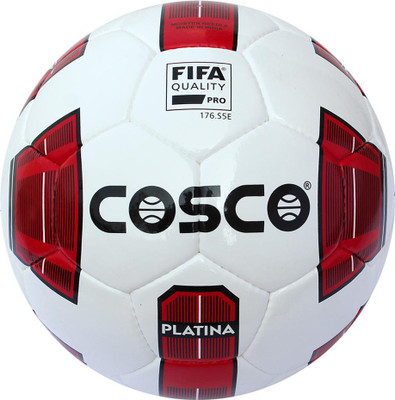 Cosco PLATINA Football Size- Football - Size: (Pack of 1, Red, Yellow, Grey, Green, Orange, White/red