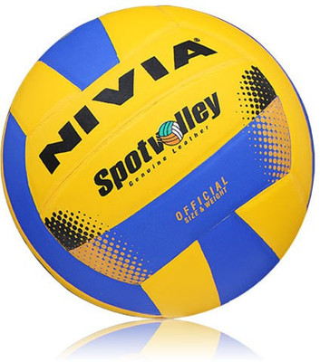 Nivia Spot Volleyball - Size: 4(Pack of 1, Yellow, Blue)