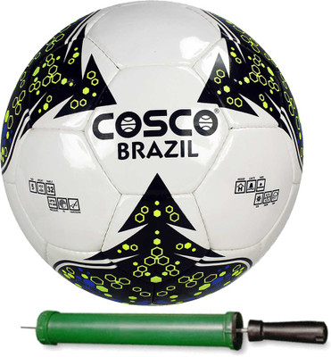 Cosco BRAZIL Football With Pump Size- Football - Size: (Pack of 1, Red, Yellow, White, Grey, Orange, Multicolor
Cosco BRAZIL Football With Pump Size- Football - Size: (Pack of 1, Red, Yellow, White, Grey, Orange, Multicolor