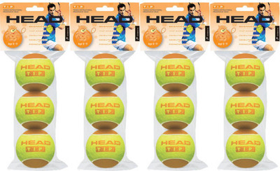 Head TIP - II Tennis Ball(Pack of 12, Orange, Yellow)