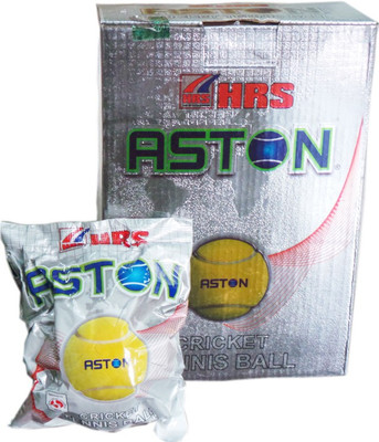 HRS Aston Heavy Cricket Tennis Ball(Pack of 6, Yellow)